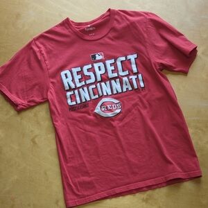 Fanatics Red Cincinnati Reds 'Respect Cincinnati' Graphic Tee